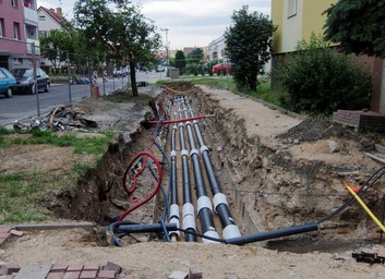 Teplovodní rozvody CZT sídliště Nové Město Jih-výměna potrubí 1.etapa
