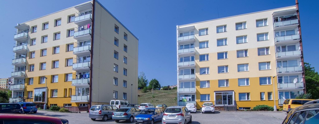 Stavební úprava, regenerace, oprava a údržba bytových domů, Nerudova 1075 a 1076, Vrchlabí